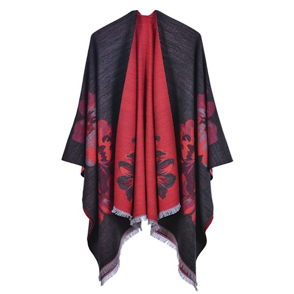 Lett sjal/skjerf to farger rose blomsterdesign konturer pashmina (Velg mellom 6 farger)