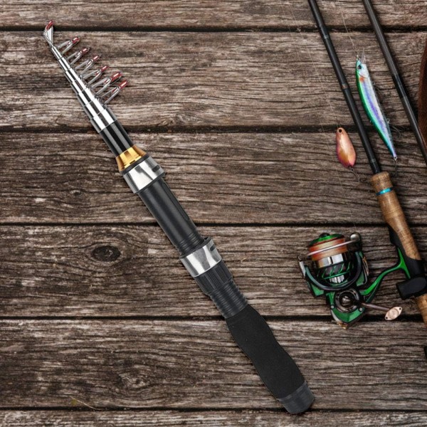 1 mini pocket fishing rod, pen style fishing rod, foldable