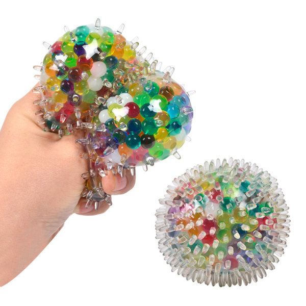 Creative decompression vent ball, 7cm burr colored beads grape