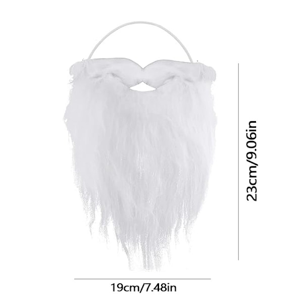Roligt Jultomte Skägg (3-pack) Falskt Vitt Skägg Kostym Jul Jultomte Skägg Kostym Tillbehör för Vuxna