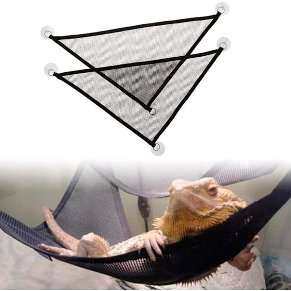 2 stycken hängmattor för husdjur, reptil ödla orm hängmattor, små djur