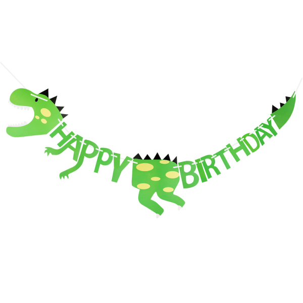 Grattis på födelsedagen Banners Dinosaur Party Dekor Dusch Pojkar födelsedag