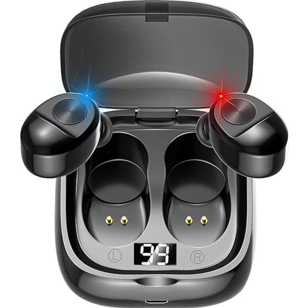 Trådlösa Bluetooth hörlurar, IPX8 vattentäta och CVC8.0 brus