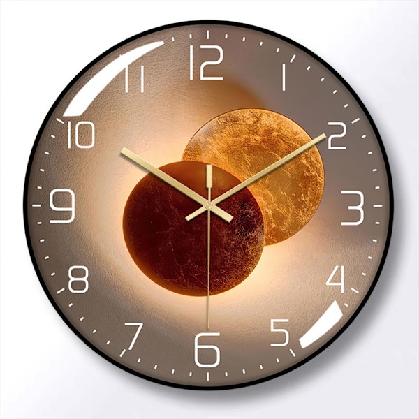 30 cm Tyst Väggklocka för Vardagsrum (Venus Svart), Modern Köksdesign Väggklocka, Quartz Hängande Väggklocka 30 cm