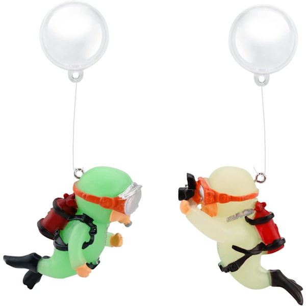 2 stycken Akvariedekorationer Dykare Dekorationer Flytande