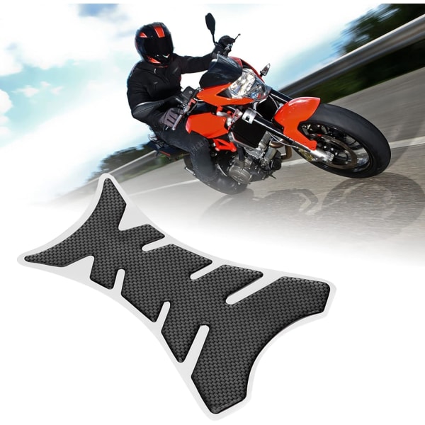 1 universellt motorcykel bränsletankplatta skydd, kolfiber