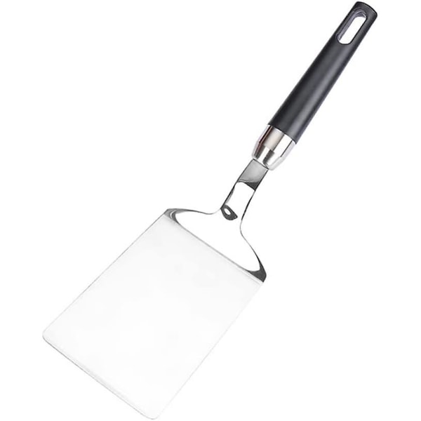 Profesjonell stekespade/skrape, rustfritt stål stekespade, grilltilbehør, hamburger stekespade, pannekakespade, ideell for grill og flattoppgrill. (Svart)