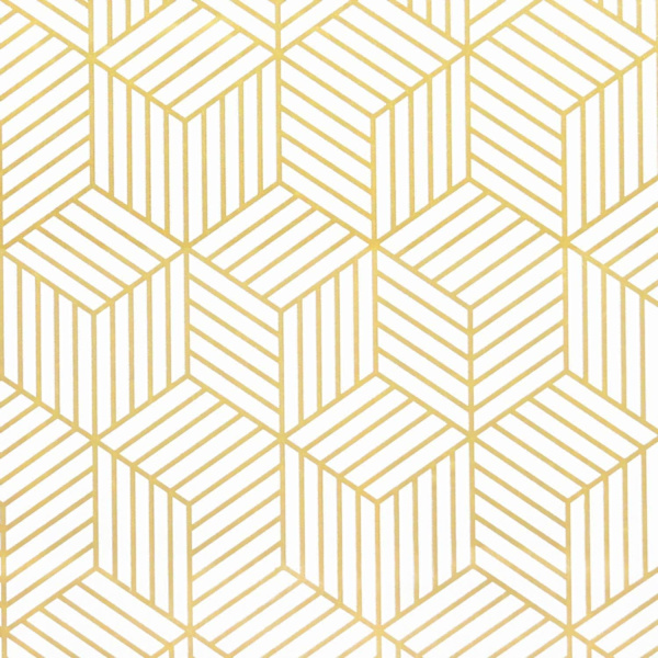 Guld Hexagon Geometriska Ränder Självhäftande Tapet Självhäftande Möbler Tapet Guld Vit 40x500cm Jul Presentinslagning