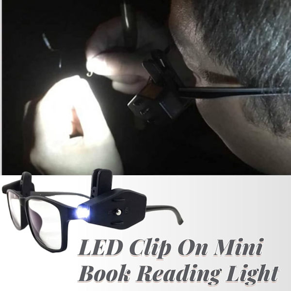 2 stk Universelle Fleksible Super Lyse LED Klips-På Mini Boklys