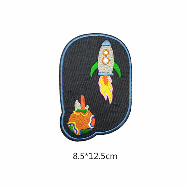 Broderet påsyet eller stryge-patch - 11 stk. Planet Astronaut