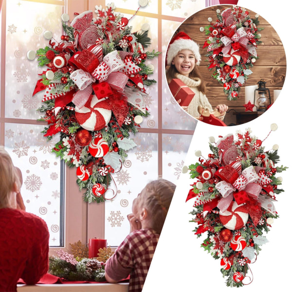 Creative Christmas Upside Down Tree - Christmas Door Hanging