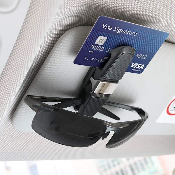 Aurinkosuojan liitäntä, 2 pakkausta Aurinkolasien pidikettä auton aurinkosuojaan, Auto