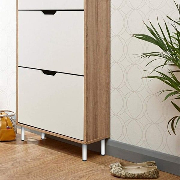 4 Stycken Justerbara Möbelben 30cm Moderna Soffben Sängben Silver Ersättningsfötter för Bord Skåp