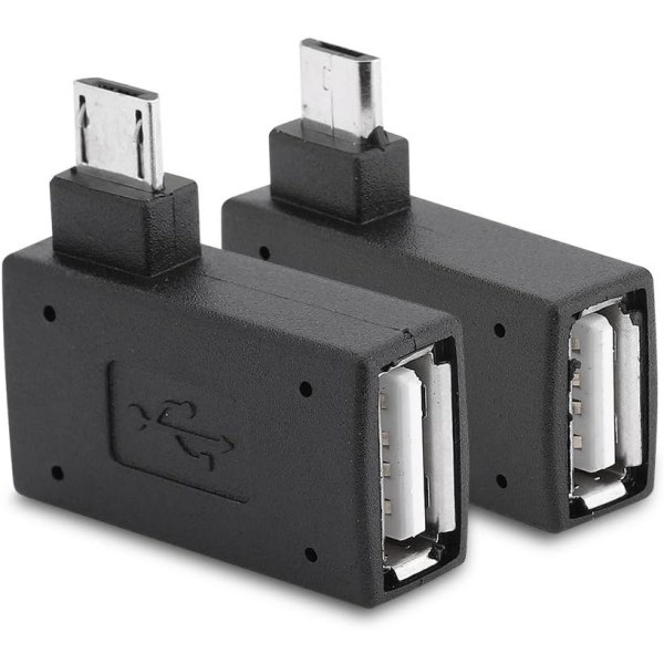 Venstre Høyre Vinkel Micro USB 2.0 hann 90 grader USB hann til mikro