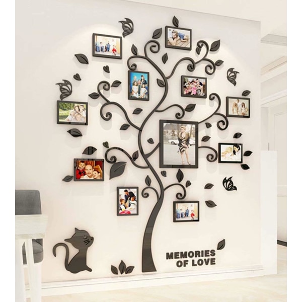 Tree Wall Stickers 3D Photo Frame DIY Mural Stickers Arts Home D