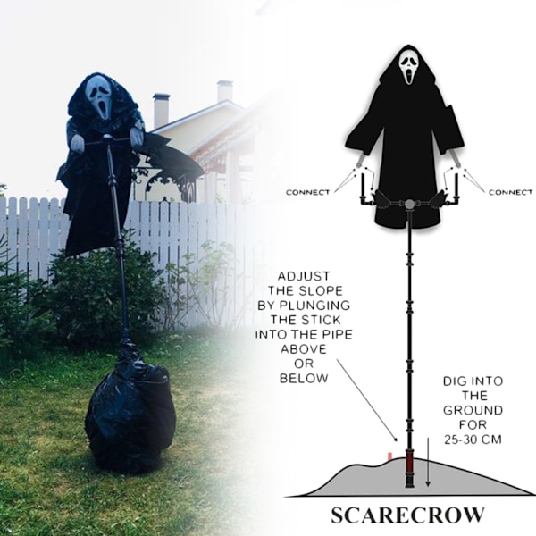Aavepuku linnunpelätin lintu pastoraalinen suojaus halloween huuto aave