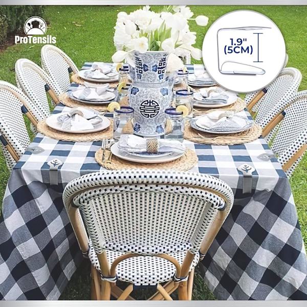 6 dekorative blomster dugklemmer til picnic, udendørs