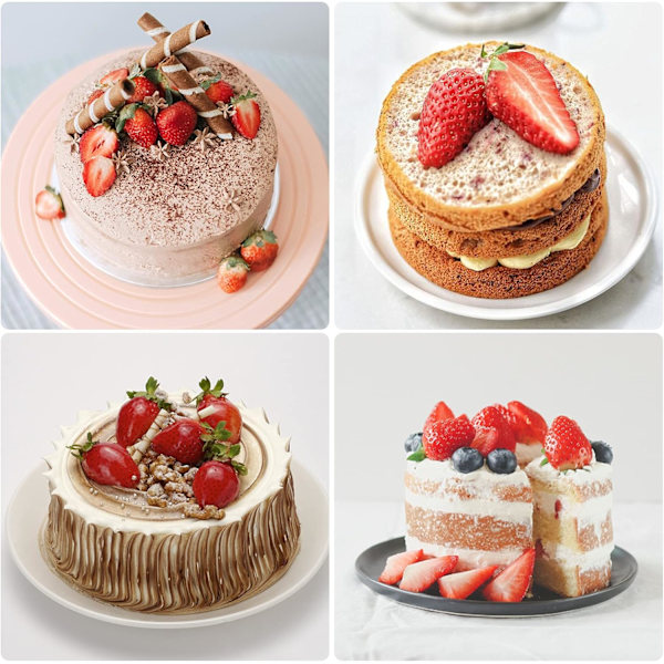 4 stycken (Svart, 11 cm) Bakformar för Kakor, 4 tum Mini Springform