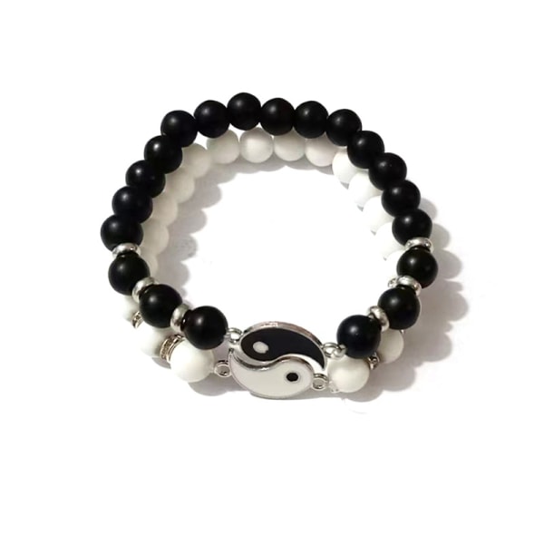 Bästa vän-armband för 2 matchande Yin Yang justerbara