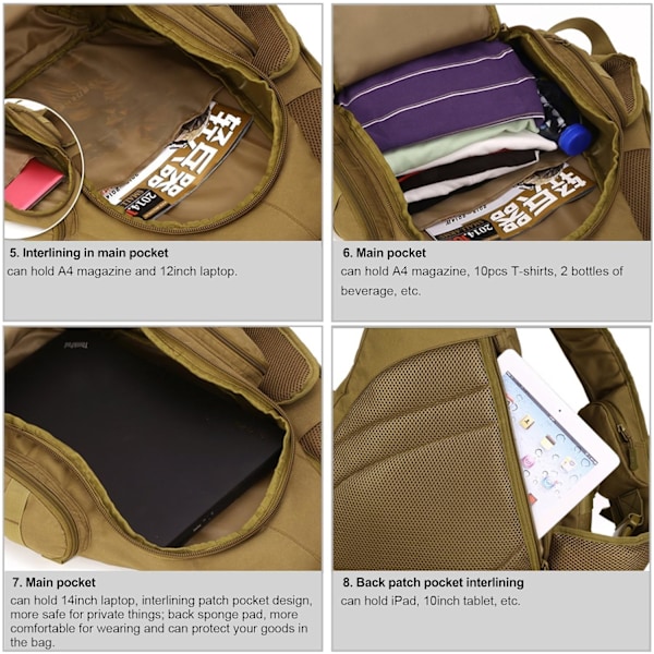Militär Bröstpack Taktisk Axelväska Crossbody Axel