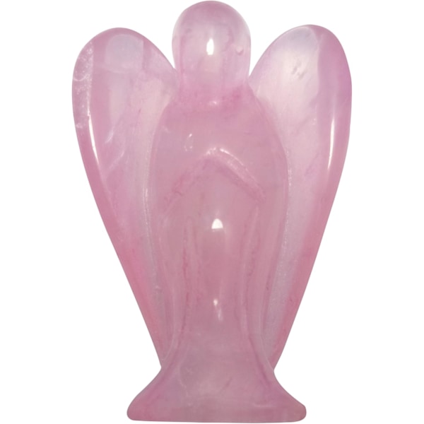 1 stk. Lommestørrelse rosenkvarts engelfigurer