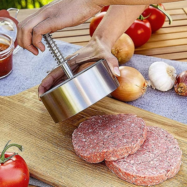 M 11.5*14)Burger Press, 304 Stainless Steel Burger Press, Adjustable Chopped Steak Burger Press, Easy to Use, Non-Stick Burger Press for Family Gather