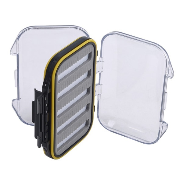 1 stycke Klar dubbelsidig transparent flugbox Flugfiskebox