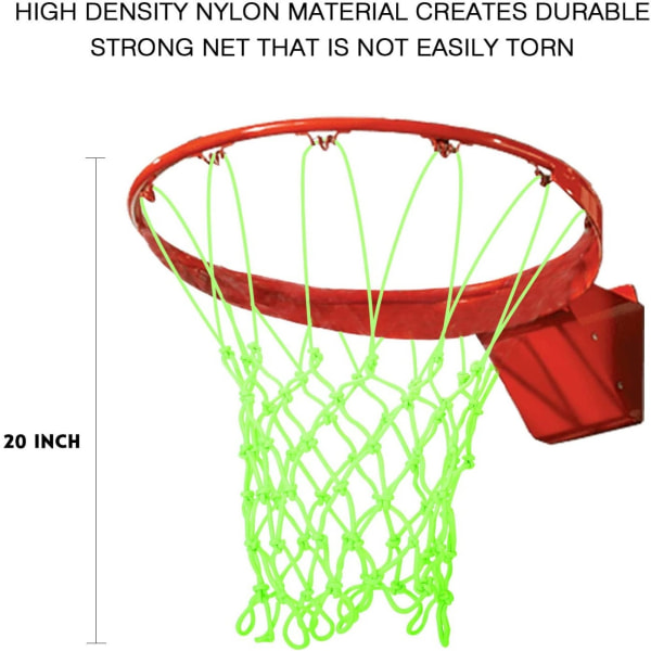 1 stk. Glow-in-the-dark basketballnet Glow-in-the-dark udendørs