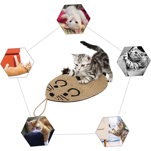 En kattklösbräda Naturlig sisal kattklösbräda Hängande