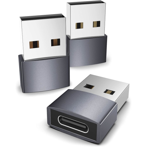 Harmaa USB C- USB Adapter 3 -paketti Yhteensopiva iPhone 13 12:n kanssa
