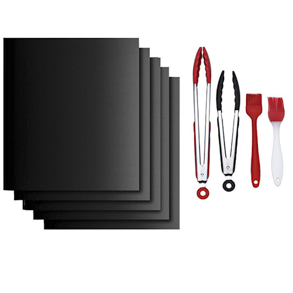 Grill Bakematte, Grillmatte Sett, Non-stick Teflon Ovn Bakematte, Gjenbrukbar, Enkel Rengjøring og Non-stick, Kan