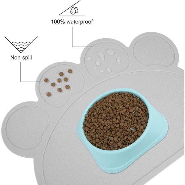 Hunde- og katteskål måtte silikone kæledyr fodermåtte skridsikker fodermåtte