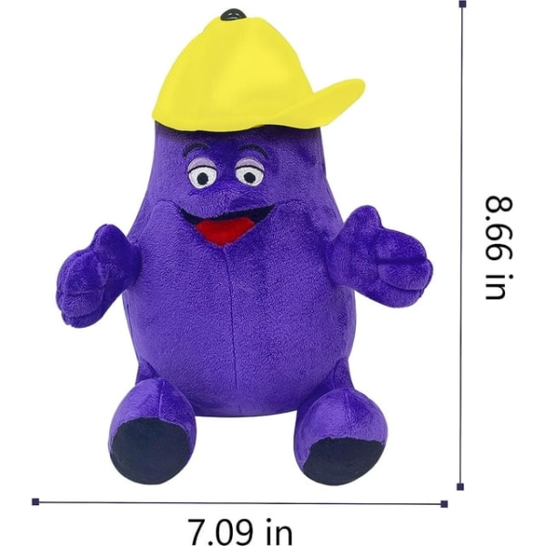 Grimace Plysch Grimace Gul Mössa Fylld Djur Plushies 8.7 tum