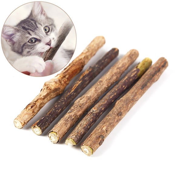 5 Matatabi-tikun setti kissoille, kuivattua kissanminttua, luonnollista kissanminttua