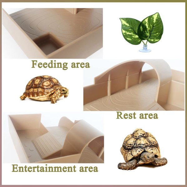 Skilpaddeplattform, Reptilhus, Skilpadderampe, Semi-akvatisk Dyrehabitat Klatreplattform for Akvariedekorasjon