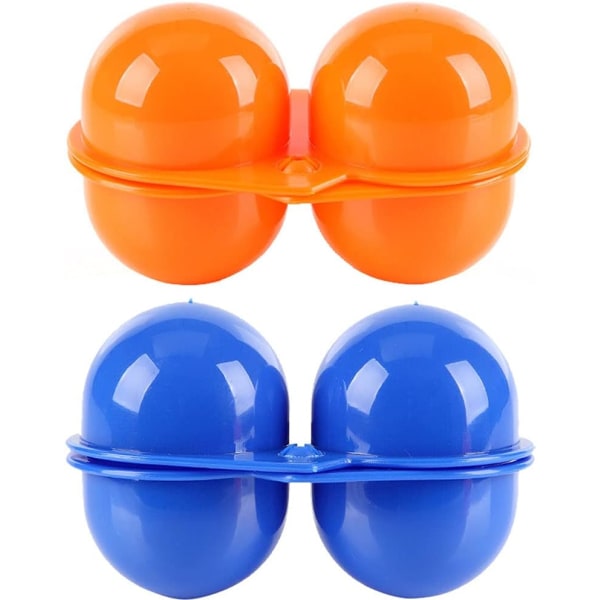 2 st (Orange+Blå) Bärbar case Äggskydd