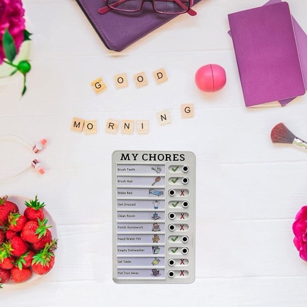 1 Styk Memo Board, Min Husholdnings Genanvendelig Checkliste / RV