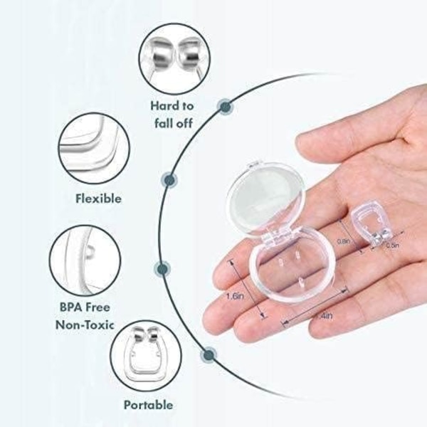 Magnetic anti snoring nose clip (4-piece set) - Silicone anti