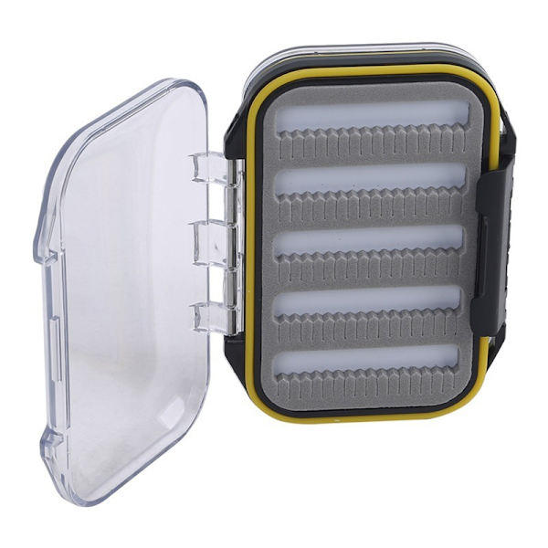 1 stk Klar dobbeltsidet transparent flueboks Fluefiskeriboks