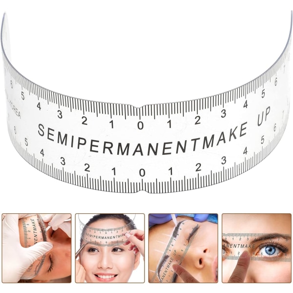 1 flexibel ögonbryns mikroskrapa mätverktyg för permanent makeup