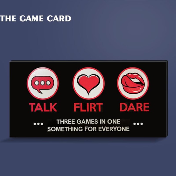 1 Stycke Full English TALK FLIRT DARE Tre spel i ett spel