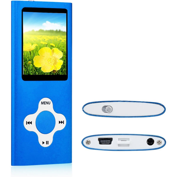 1 st MP3-spelare musikspelare med radio, inspelare - blå 32G