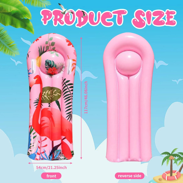 1 Styck Rosa Jätteuppblåsbar Pool Flytande Matta, Pool Flamingo
