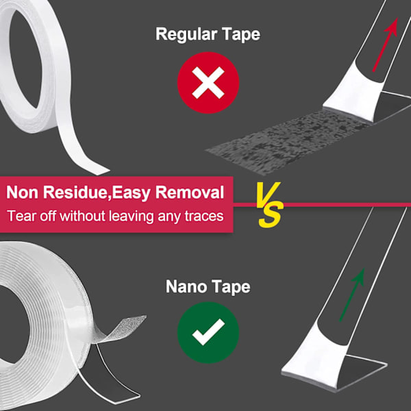 Dobbeltsidig tape, gjennomsiktig dobbeltsidig tape, nano tape