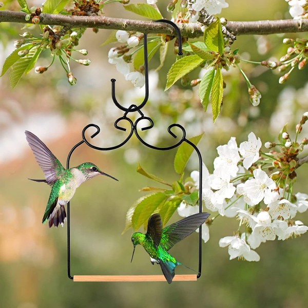 1 Stykke Terrasse Decor Hummingbird Stående Jern Swing Fugle