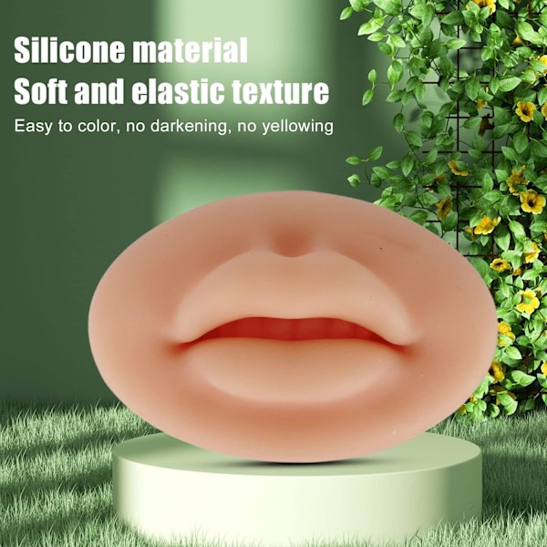 1 stk. myk og semi-permanent 3D silikonleppe med ekte følelse