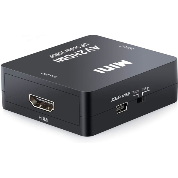 Mini AV RCA CVBS till HDMI Audio Video Konverter Adapter Stöd 7