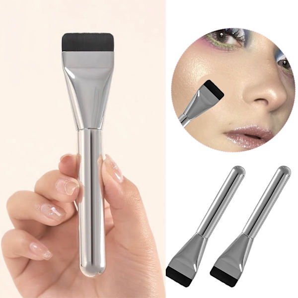 2 stk. flade pensler, ultra-tynde foundation makeup pensler