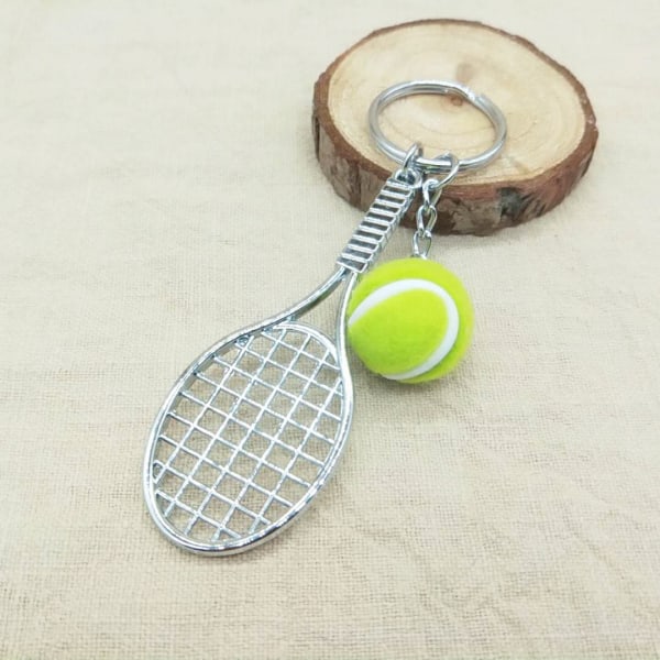 12 delar Sports Tennis Nyckelring, Mini Metal Tennis Racket