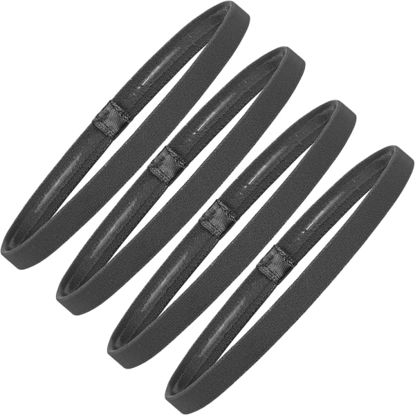 4 stk sorte strækbare sportspandebånd, sportsfitness